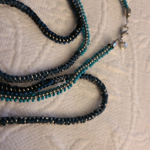 ⭐️40% Off⭐️ Loft Long Blue Beaded Ball Chain Necklace - Picture 8 of 10